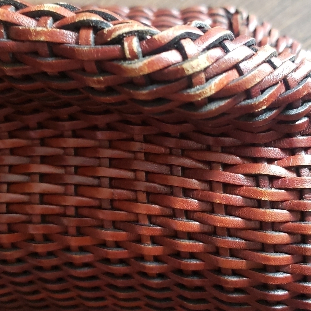 HP. Luna Borsa Genuine Leather Wicker Bag - Picture 10 of 16